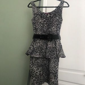 Betsey Johnson black leopard print dress